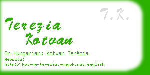 terezia kotvan business card