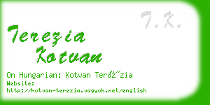 terezia kotvan business card